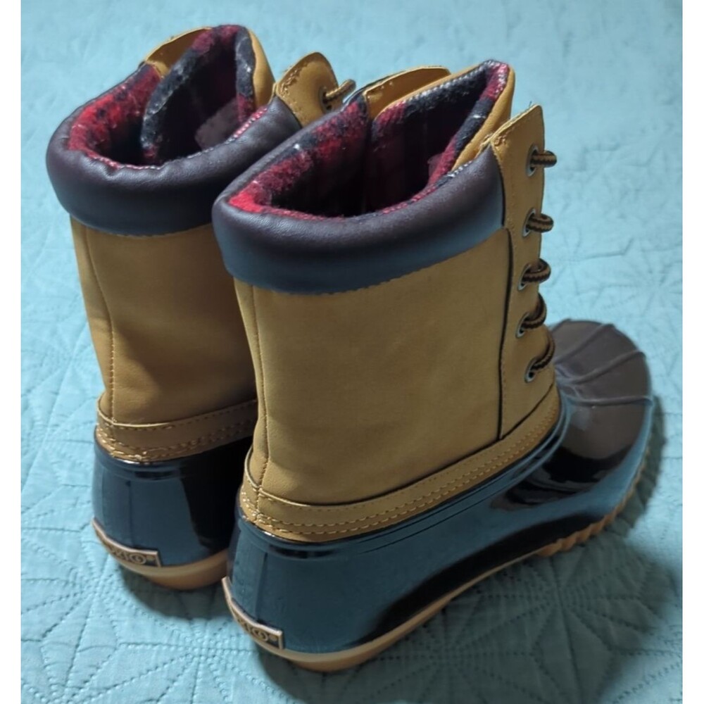 Sporto Women's Mid Calf Original Danielle Duck Boots  Tan & Brown Size US 6 M - Picture 4 of 12